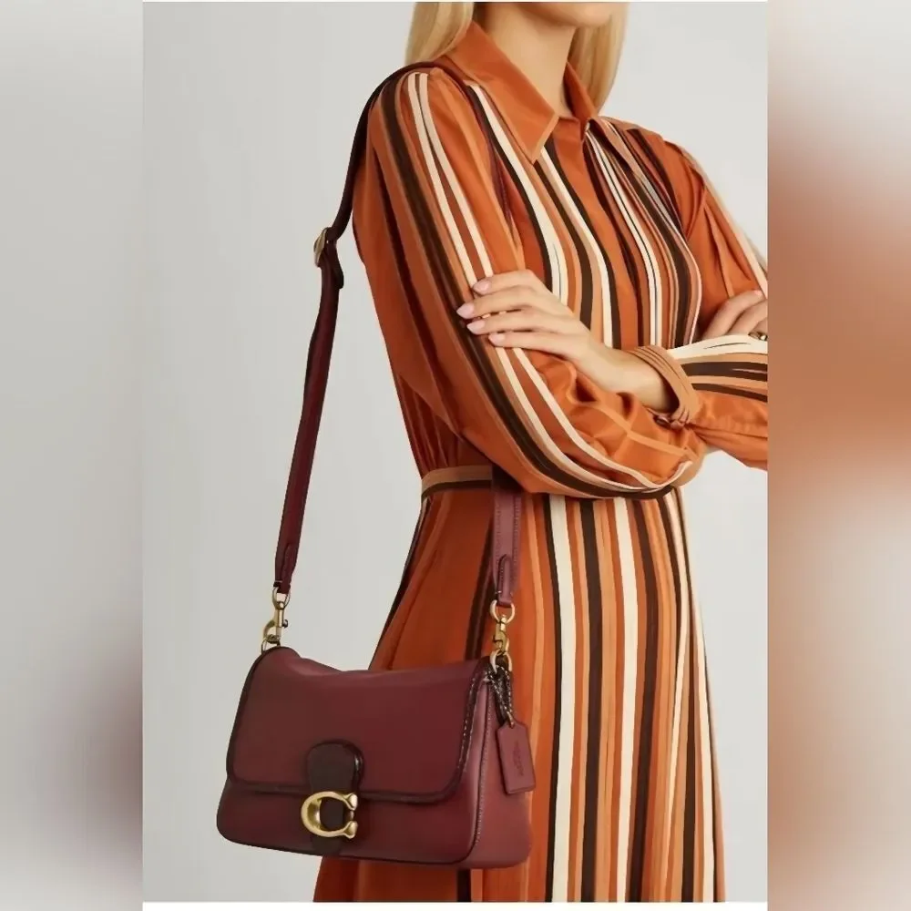 Coach Soft Tabby Shoulder Bag With Snakeskin Detail